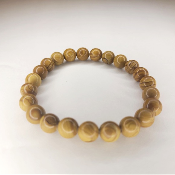 Wood Grain Jasper Gemstone Bracelet - Picture 4 of 5